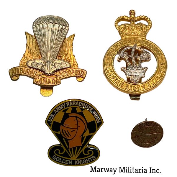 PPCLI, Canadian Airborne Regiment & Canada Service Pin, US Golden Hawks Military Lot