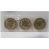 Image 1 : Lot of 3 Scoop Lewry Woods. All are 2” and issued by legendary coin collector & former Moose Jaw May