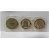 Image 2 : Lot of 3 Scoop Lewry Woods. All are 2” and issued by legendary coin collector & former Moose Jaw May