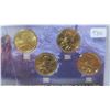 Image 2 : The Lost Sacagawea Golden Dollars. 4-coin set 2002P, 2003P, 2004P & 2005P Sacagawea Dollars. Housed 