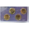 Image 4 : The Lost Sacagawea Golden Dollars. 4-coin set 2002P, 2003P, 2004P & 2005P Sacagawea Dollars. Housed 
