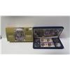 Image 1 : 1953 – 2003 Queen Elizabeth II Coronation Stamp & Coin Set. Includes 4 coins and 4 Mint Stamps. Hous