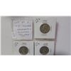 Image 2 : Lot of 5 U.S. World War II Silver Washington Quarters. Includes 1941, 1942, 1943, 1944 & 1945.
