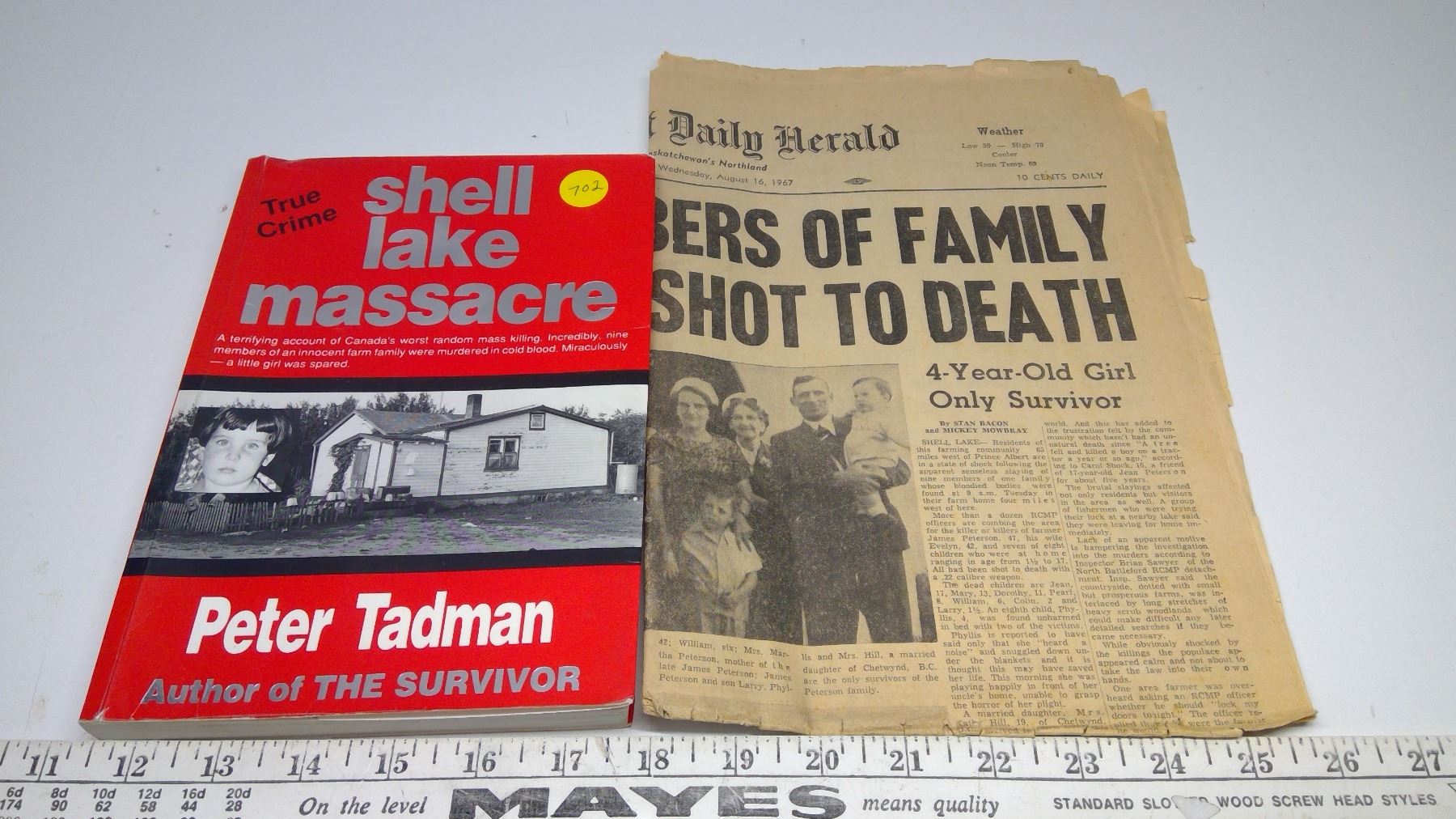 Shellake Massacre Shell Lake Massacre book & original newspaper - Schmalz Auctions