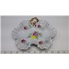 Image 1 : Porcelain tray/bowl, white with gold trim