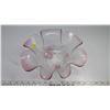Image 1 : Large Glass bowl, pink-flower design