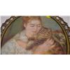 Image 2 : Large Brass framed Lady and Cat picture