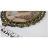 Image 3 : Large Brass framed Lady and Cat picture