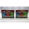 Image 3 : Lot of 4 Noel Handblown Glass ornaments