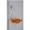 Image 2 : Orange Glass Swan bowl