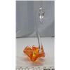 Image 3 : Orange Glass Swan bowl
