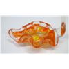 Image 4 : Orange Glass Swan bowl