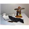 Image 3 : Wooden carved inuksuk, vintage stone carved walrus, and leather/ fur vintage seal.