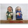 Pair of Grandma and Grandpa China Salt and Peppers