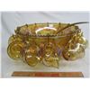 Image 2 : Indiana Glass Carnival Glass Punch Bowl and 12 Glasses no damage