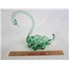 Image 3 : Large Art Glass Green Swan no damage
