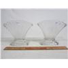 Pair of Vintage Fan Shaped Vases no damage