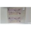 Image 1 : Set of 2 Consecutive Serial Number 1989 $10 notes. Knight-Thiessen signatures. BEG Prefix. Serial Nu