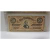 Image 4 : Set of 3 copies of Confederate States of America notes. Includes $1, $20 & $50 and date 1864. These 