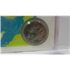 Image 2 : 2010 Vancouver Winter Olympic Games Coin Sport Card Alpine Skiing 25 Cents. Coin is Colourized and d