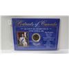 Image 1 : Portraits of Canada: Queen Elizabeth II One Dollar. BU coin is 2003 Loonie. Housed on a card.