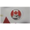 Image 2 : 2019 This is Canada Colourized Flag $5. 99.99% pure Silver. Specimen. Housed in its original folder.