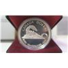Image 2 : 1986 Vancouver Centennial Silver Dollar. Train. Proof. Bright White. Housed in its original case of 