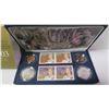 Image 3 : 1953 – 2003 Queen Elizabeth Coronation Stamp & Coin Set. Includes 4 Canadian coins plus 4 Canadian S