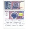 Image 1 : Yugoslavia Banknote - 5000 Dinara - Uncirculated, crisp, scarce