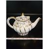 Image 2 : Vintage Arthur Wood 4323 Ivory/Gold Tea Pot w/ creamer & sugar bowl