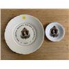 Image 1 : Queen Elizabeth  1977 Silver Anniversary Plate and Candy Dish
