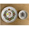 Image 1 : Queen Elizabeth Coronation Plate and Silver Anniversary Candy Dish