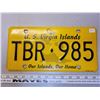 Image 1 : U.S. Virgin islands 1999 license plate like new