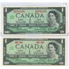 Image 1 : Canada 1967 Centennial dollar notes serial # & year mint condition