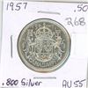 Image 1 : Canada 1957 half dollar .800 silver AU-55