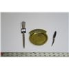 Image 2 : Letter Opener with 1981 Coin Set in it + Ranger Pocket Knife + Brass Change Plate