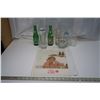 Image 1 : 6 Soda Bottles – 7UP, Fanta, Hires Rootbeer, Coke-Cola, 1 of the 7UP with Bathing Suit Girl, 2 A+W M