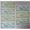 Image 2 : 7 1954 1 dollar Canadian Bills
