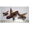 Image 1 : Lot of Wall Hung Ceramic Pheasants, some wear; small one repaired (3)