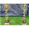 Image 4 : Vintage brass cherub lamps.