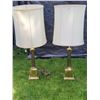 Image 1 : Brass vintage table lamps.