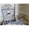 Image 1 : Vintage wrought iron pie server, Metal wall shelf & coffee cup hanger.