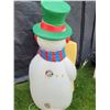 Image 4 : Vintage outdoor lighted snowman. 41 “ high