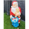 Image 1 : Very old outdoor, lighted Santa Claus. 44” tall