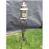 Image 1 : Wrought iron stand 41” with enclosed outdoor candle burner.