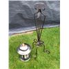 Image 2 : Wrought iron stand 41” with enclosed outdoor candle burner.