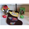 Image 1 : Group of Christmas M&M collectables. Racing stocking, Plush M&M race driver & M&M Mr. Peanut ornamen