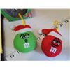 Image 3 : Group of Christmas M&M collectables. Racing stocking, Plush M&M race driver & M&M Mr. Peanut ornamen