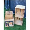Image 1 : Mid century California orange divided wood crates.