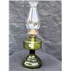 Image 1 : Green vintage oil lamp.